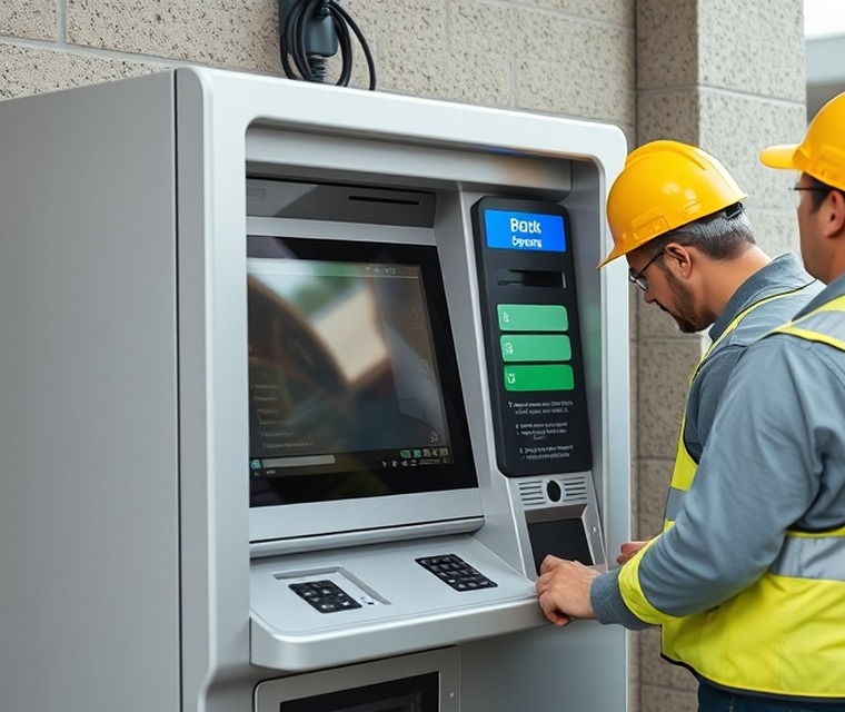 Terminal de autoservicio operativo en una sucursal